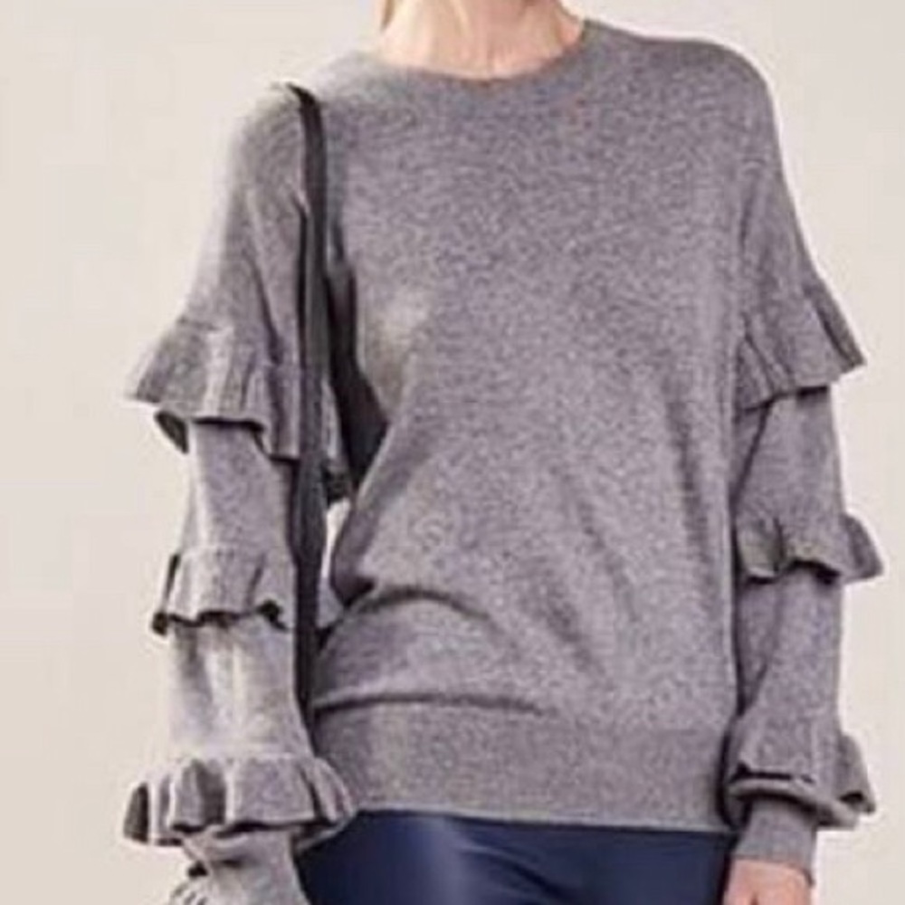 J. Crew Ruffled Sleeve Sweater - Picture 4 of 4